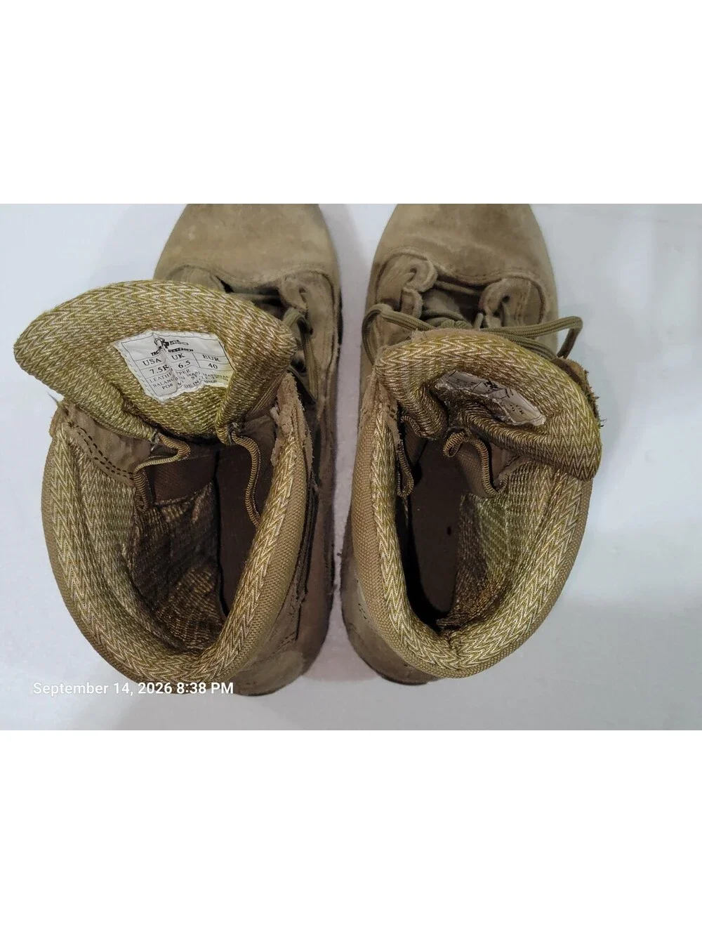 Tactical Research TR550 Hot Weather Vibram Size 7.5R USMC Or ARMY